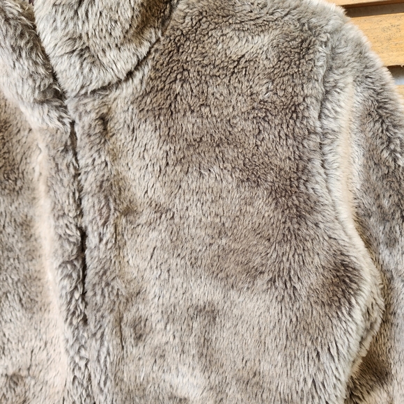 OBVIOUS winter coat faux fur cropped jacket shrug size 8 - Picture 8 of 11